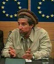 Ahmed Shah Massoud speaking before European Parliament.